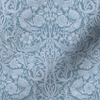 Heritage Garden Botanical English Country Cottage Morris Inspired 12 in Provincial Blue