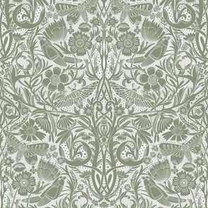 Heritage Garden Botanical English Country Cottage Morris Inspired 12 in Seagrass