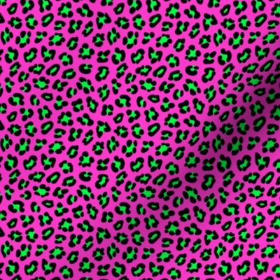 Neon Leopard - Micro - Hot Fuchsia Pink & Bright Glowing Green - Florescent Fun