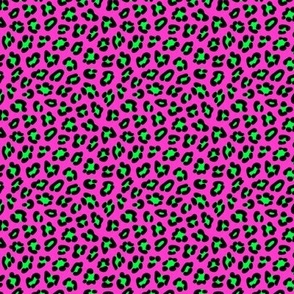 Neon Leopard - Micro - Hot Fuchsia Pink & Bright Glowing Green - Florescent Fun