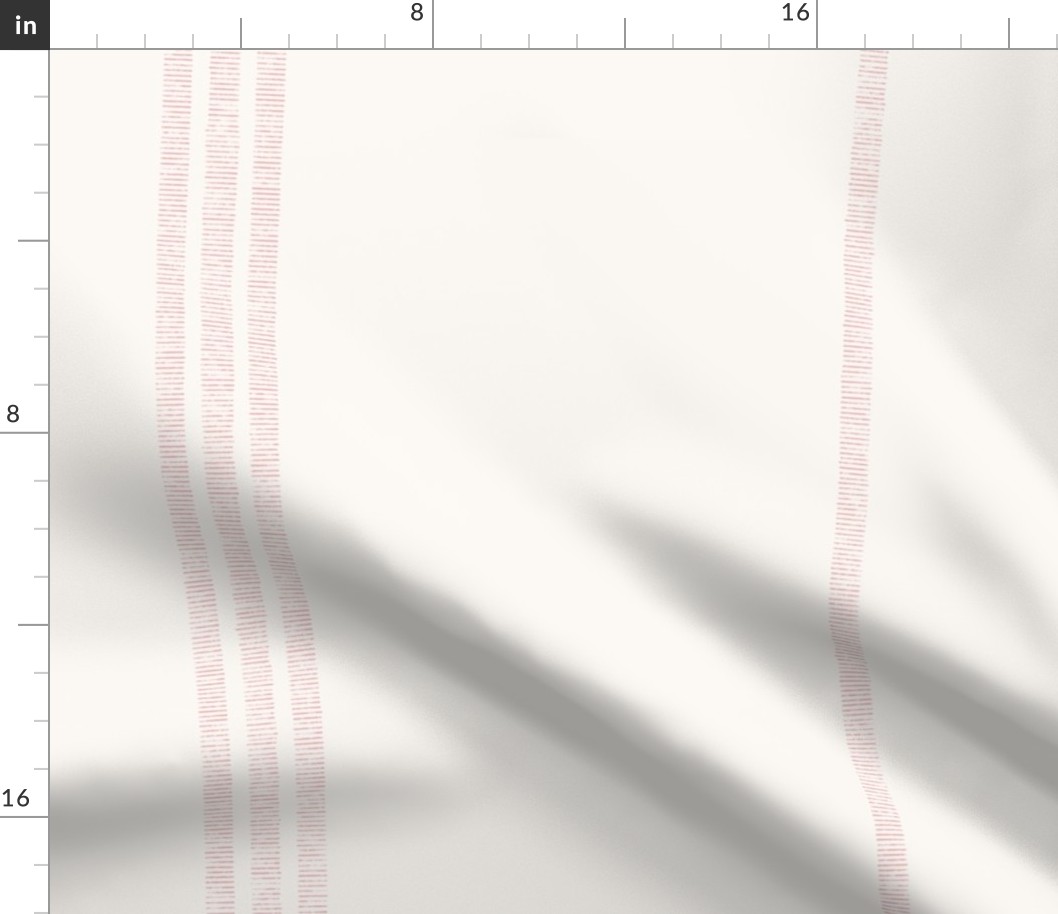 textured striped stripes - all white_ true pink 02 - low volume minimalist