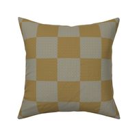 Natural Gold Hand Stamped Felt Textured Checkers