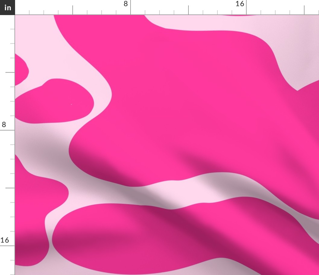 Girl Western Fun Hot Pink Cow Print Large Scale