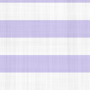 French Linen Style Stripes Coordinate For Fleur de Lis Damask Pattern White Lilac Horizontal