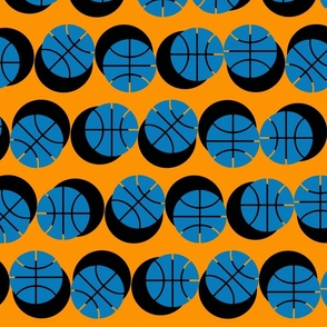 Court Sports_Basketball Bounce- Orange Black