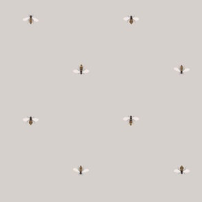 Bees gray wallpaper