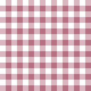 Gingham plum - small scale