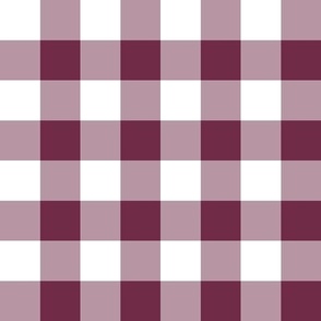 Gingham burgundy - medium scale