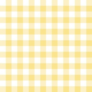 Gingham lemon yellow - small scale