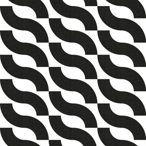Bauhaus Modern Geometry No.007 - Black and White Shapes / Large / Eva Matise
