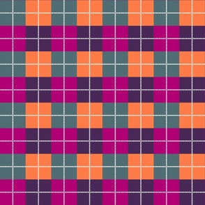 Colourful Grid with White Dotted Grid Pattern Small Scale