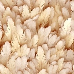 cream beige feathers