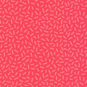 S – Watermelon Sprinkle Confetti – Bright Coral Red Party Cake and Icecream