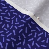 S –  Navy Sprinkle Confetti – Bright Indigo Blue Party Cake and Icecream