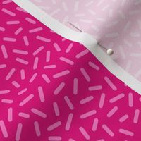 S – Magenta Sprinkle Confetti – Bright Pink Fuchsia Party Cake and Icecream