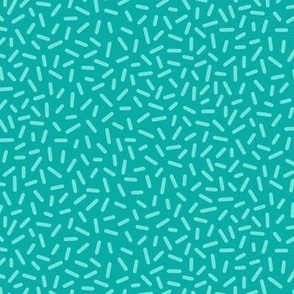 S – Teal Sprinkle Confetti – Bright Aqua Green Party Cake and Icecream