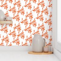 Animal Corroboree -small orange on white