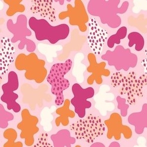 Pink shapes pattern