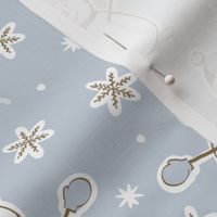 winter_ Snowmen_ snowflakes_ ice blue 