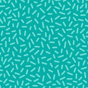 M – Teal Sprinkle Confetti – Bright Aqua Green Party Cake and Icecream