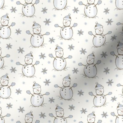( small ) winter_ Snowman_ snowflakes 