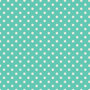 Turquoise Polka Dot Pattern 26 Inch Repeat