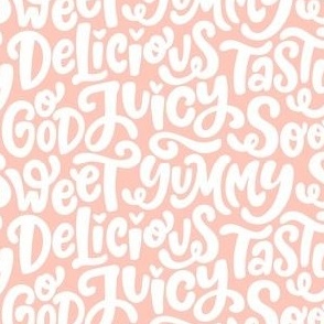 Yummy Lettering pink 6in