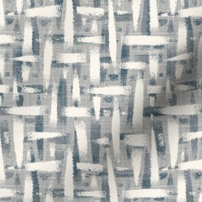 roughly woven textured wallpaper - neutral gray, cream, gray - medium scale