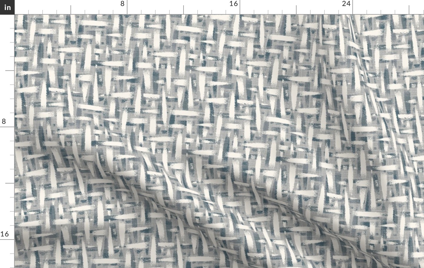 roughly woven textured wallpaper - neutral gray, cream, gray - medium scale