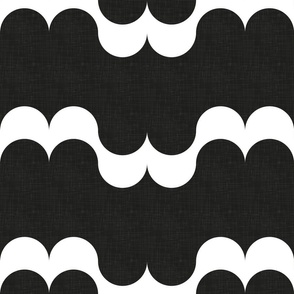 Bauhaus Modern Geometry No.008 - Black and White Shapes / Large / Eva Matise