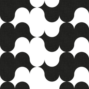 Bauhaus Modern Geometry No.009 - Black and White Shapes / Large / Eva Matise