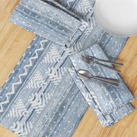 denim mud cloth light wash large repeat