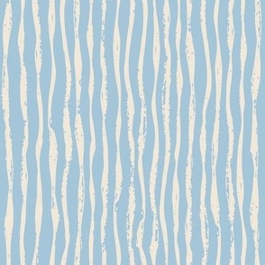 (Small) Textured Paint Stripes - Cerulean Sky Blue
