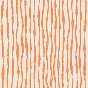 (Small) Textured Paint Stripes - Pumpkin Orange 