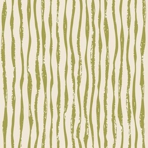 (Small) Textured Paint Stripes - Olive Green