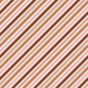 Halloween diagonal earth tone stripes | 1/4 inch thick 