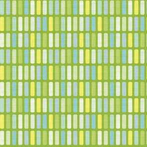 Blocks of Color in Yellow Blue and Grey on Green - Small
