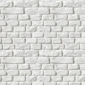 Textured White Brick Wall