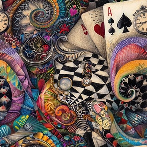 Alice in Wonderland Psychedelic Art Collage 1