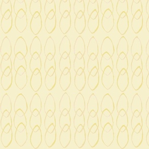 Pale Yellow geometric ovals - simple pattern - sketch