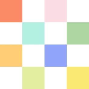 Jumbo | Retro Colorful Checker Multi-colored Fun Squares Checkerboard