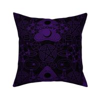  Pentagrams Ouija Planchette Witchy Knots Dark Purple And Black