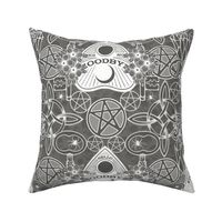  Pentagrams Ouija Planchette Witchy Knots Grey And White