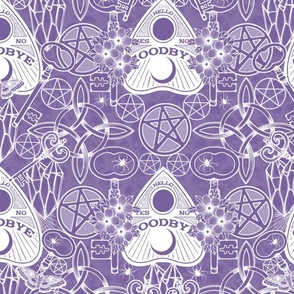 Pentagrams Ouija Planchette Witchy Knots Purple And White