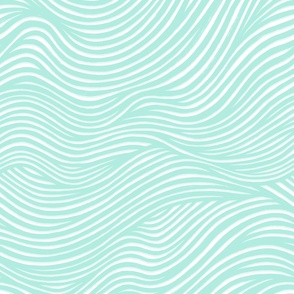 Large Organic waves - Foam green (mint green) and white - abstract line - Moody Wonky Painted Ink Lines - Modern Hand Drawn Lines - Boho Line Art Nature Water Beach Coastal Chic Sea Ocean Scandinavian