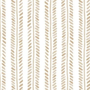 Watercolor Herringbone Stripe - Khaki Colorway