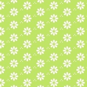 White and green flowers with dots