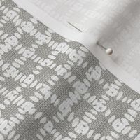 Dotted Plaid White on Linen Grey