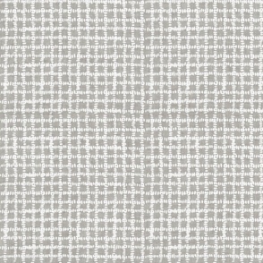 Dotted Plaid White on Linen Grey