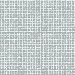 Dotted Plaid White on Pale Teal